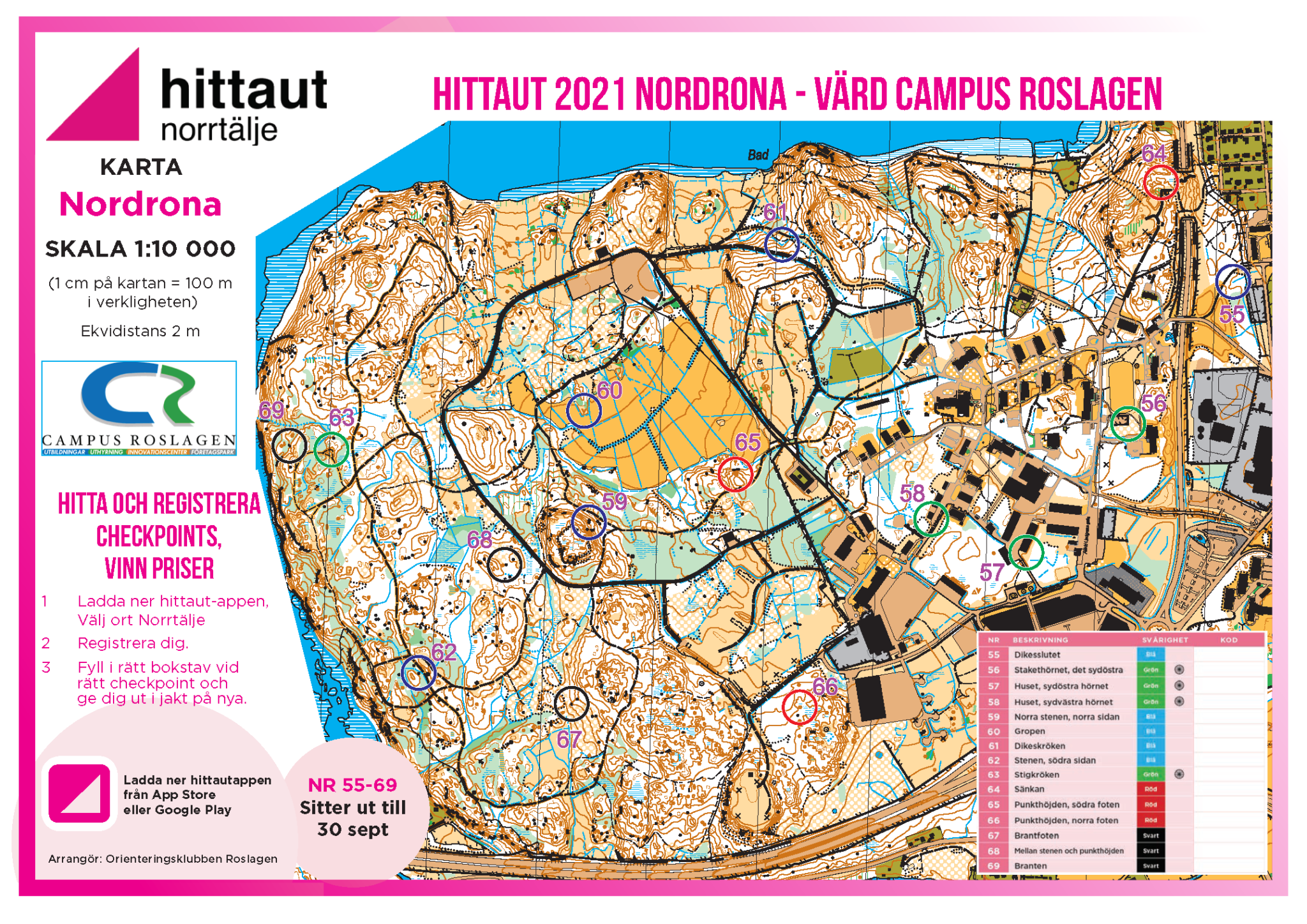 HittaUt karta Nordrona Norrtälje