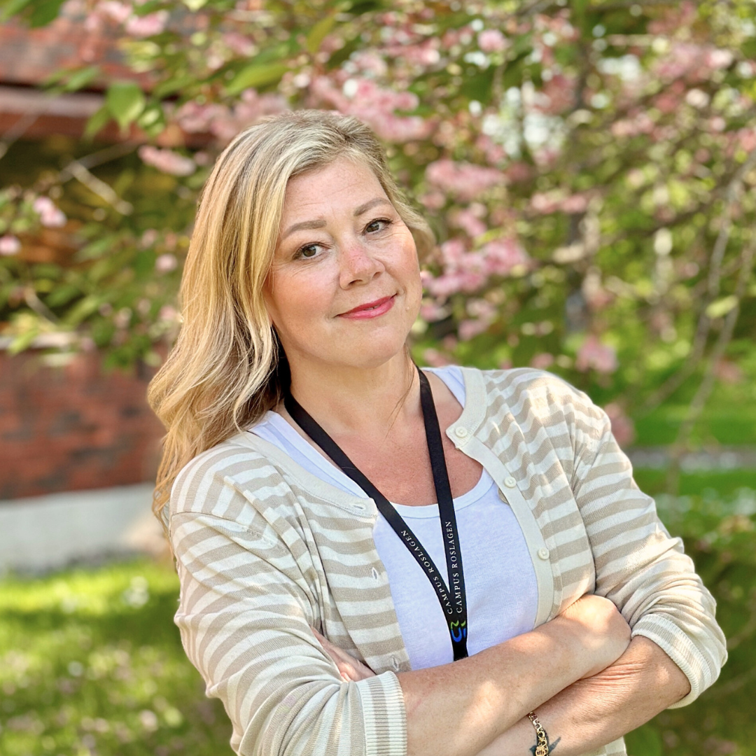 Porträtt på Campus-Sarah.